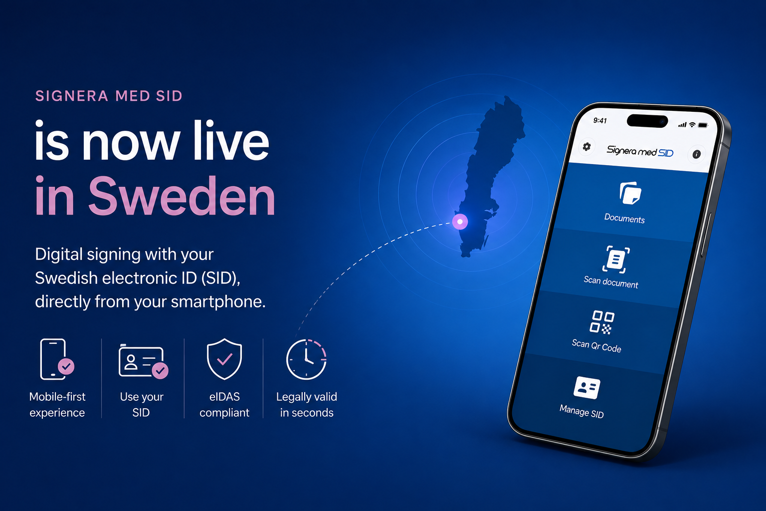 Signera med SID is now live in Sweden