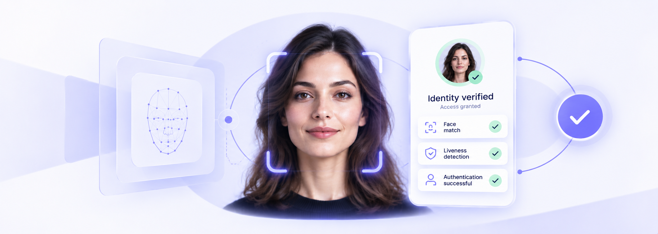 Biometric verification result used in an authentication workflow