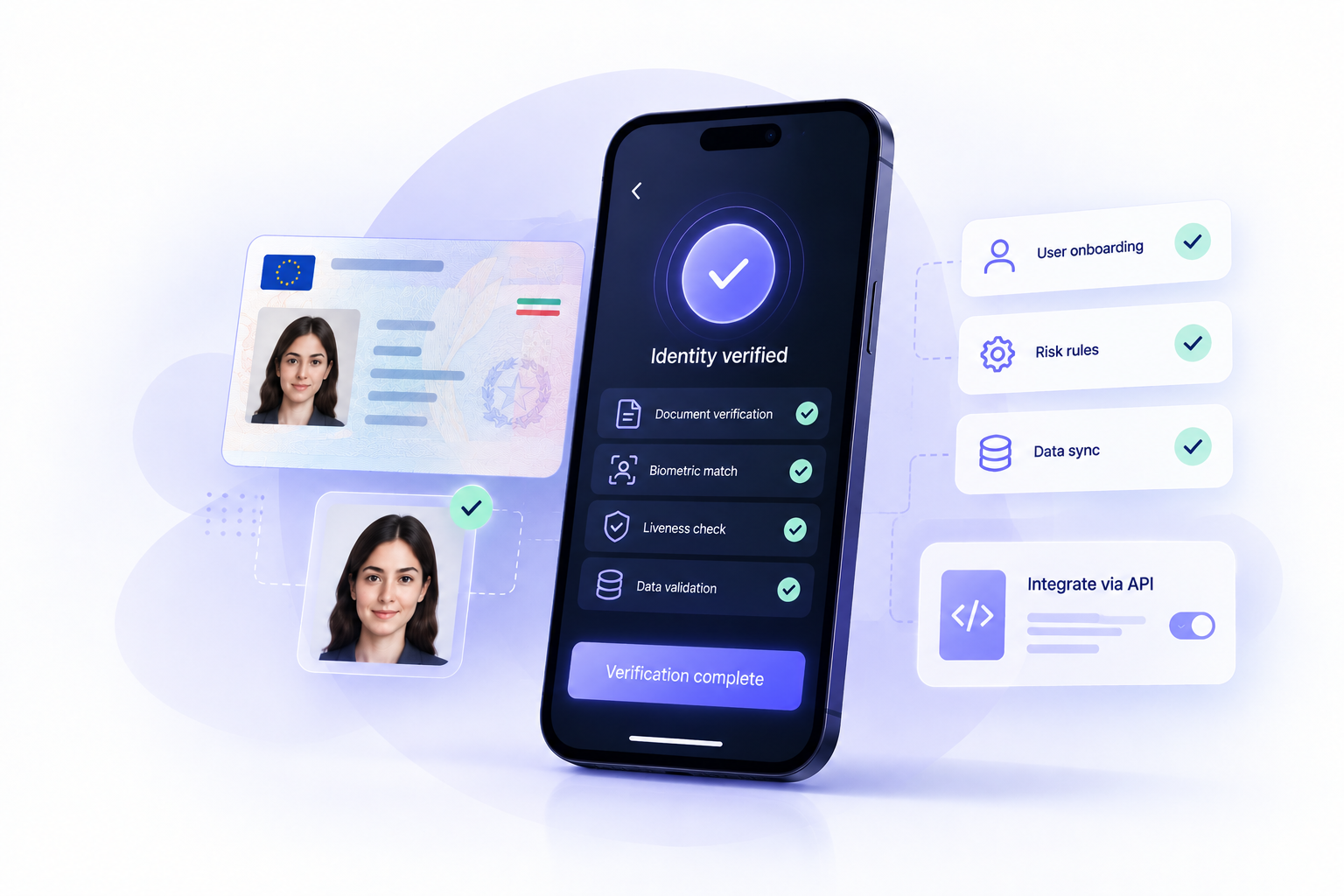 Identity document verification using automated document scanning and authenticity checks
